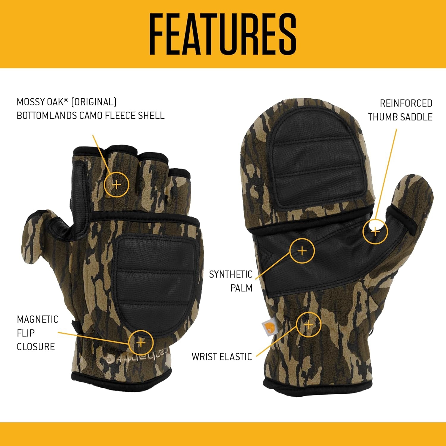 imageCarhartt Mens A557 TS Flip It GloveBlack