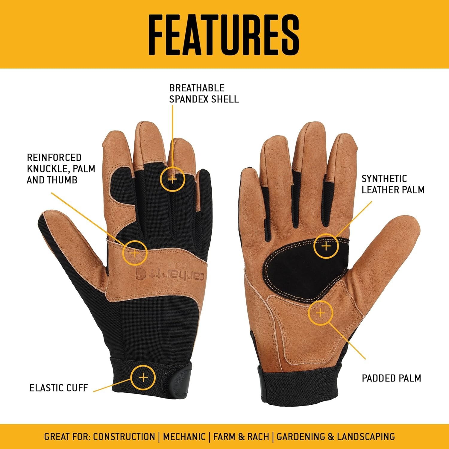 imageCarhartt Mens A659 The Dex IIBlack Barley