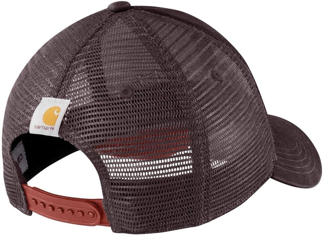 image:imageCarhartt Mens Canvas MeshBack Logo Graphic CapDark Sepia