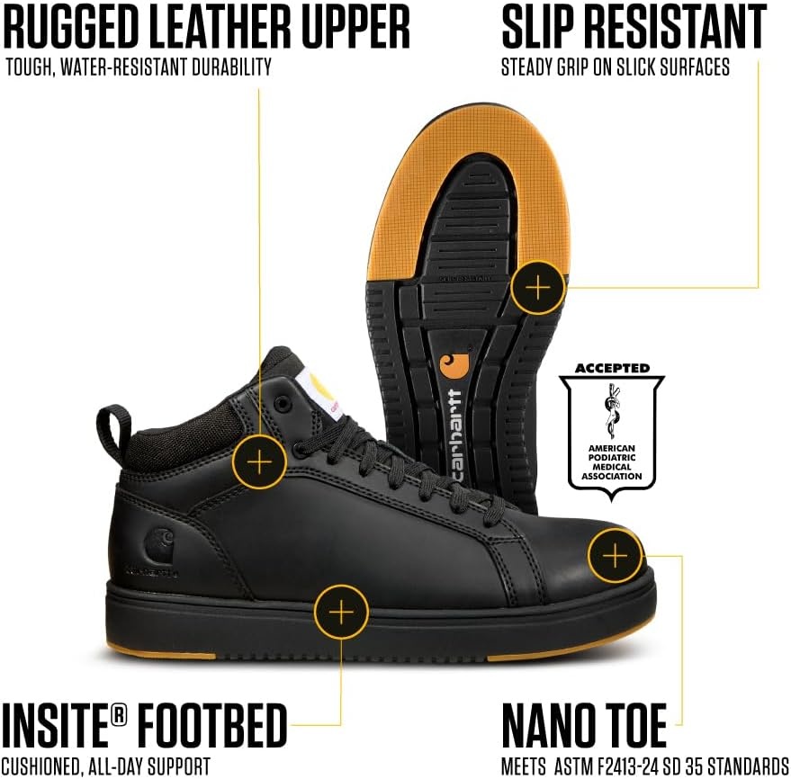 imageCarhartt Mens Detroit Nano Toe Chukka SD SneakersBlack