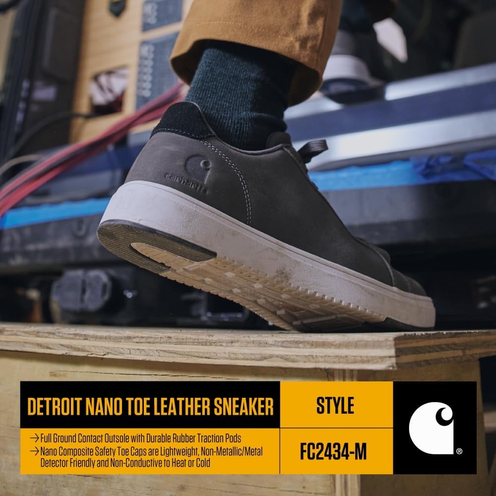 imageCarhartt Mens Detroit Nano Toe Leather Work SneakerBrown