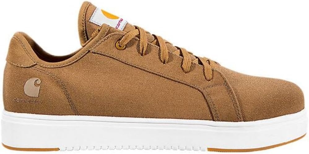 imageCarhartt Mens Detroit SD Nano Toe Canvas Work Sneakers Slip Resistant Outsole Static Dissipative FastDry LiningCoyote