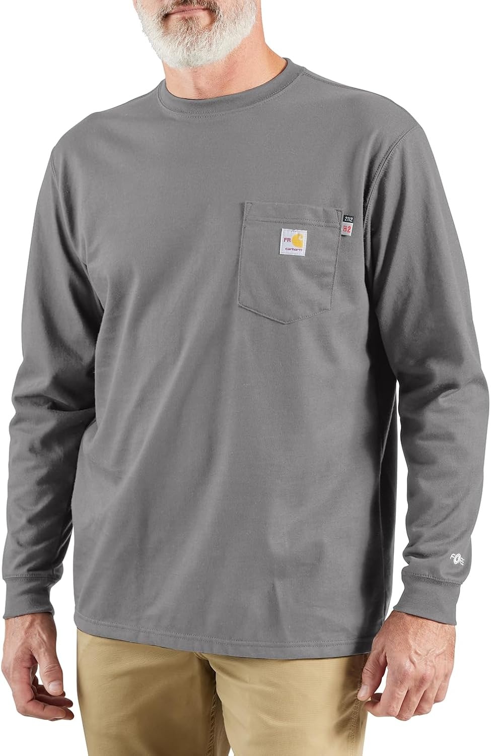 image:imageCarhartt Mens FR Force Dearborn Loose LS TShirtAsphalt