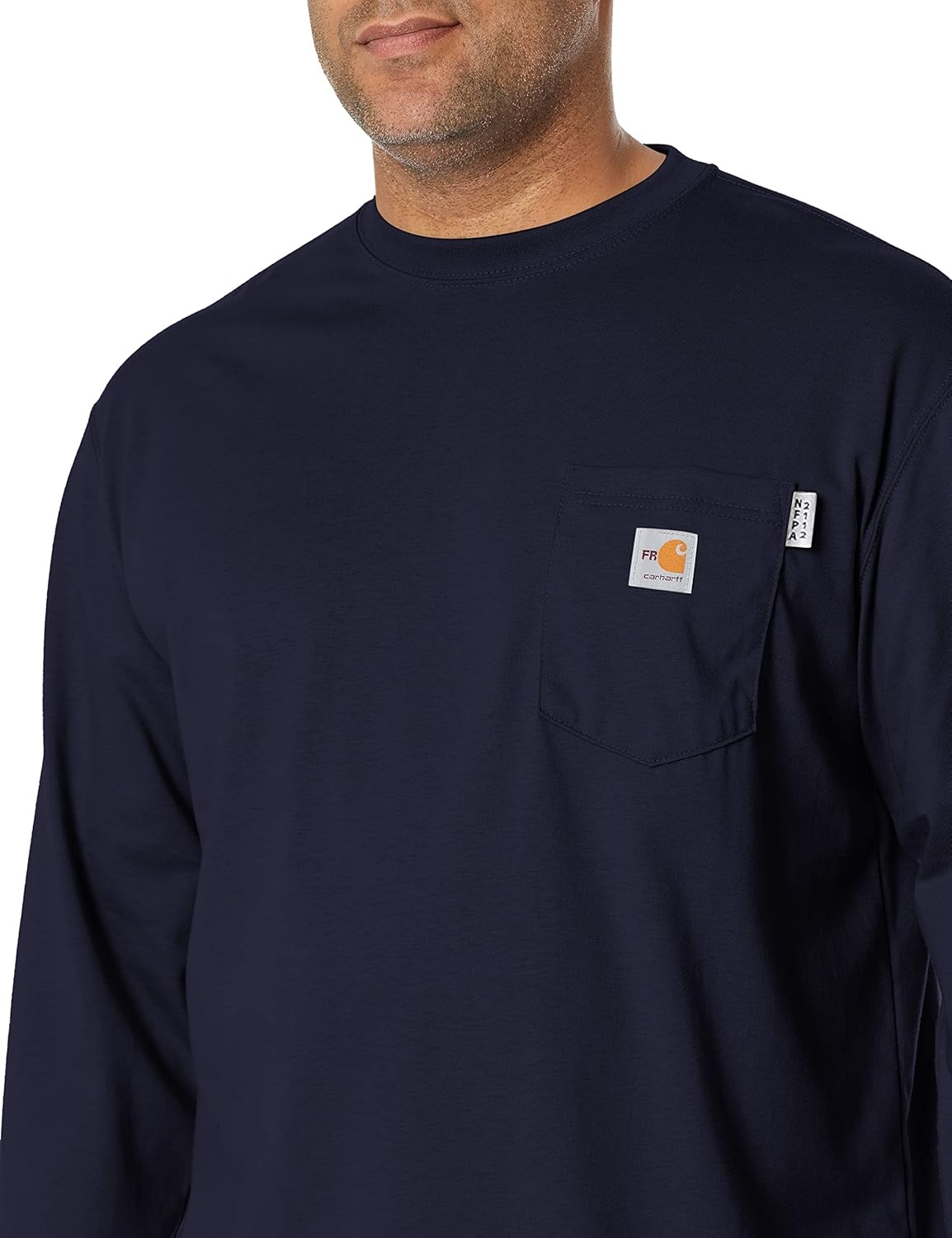 image:imageCarhartt Mens FR Force Dearborn Loose LS TShirtDark Navy