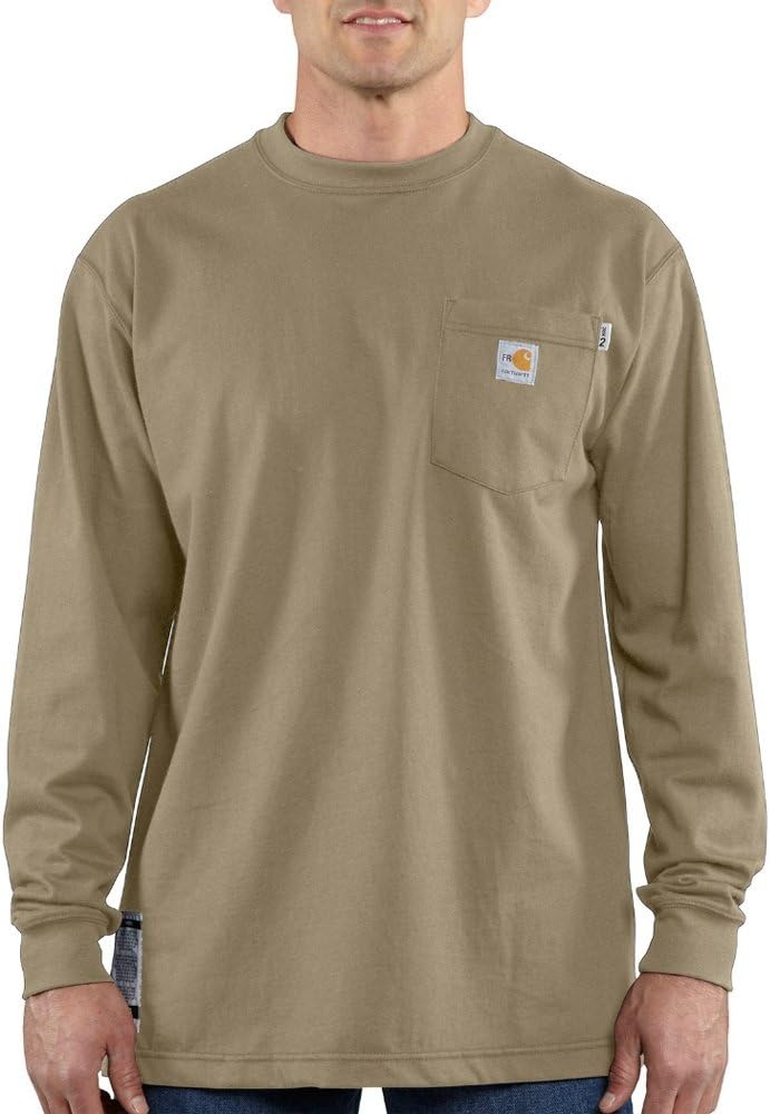 image:imageCarhartt Mens FR Force Dearborn Loose LS TShirtKhaki