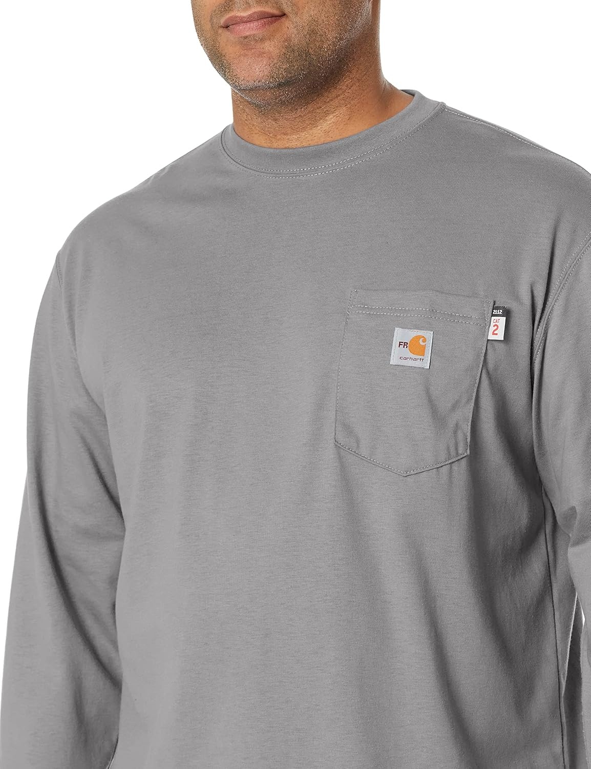 image:imageCarhartt Mens FR Force Dearborn Loose LS TShirtLight Gray