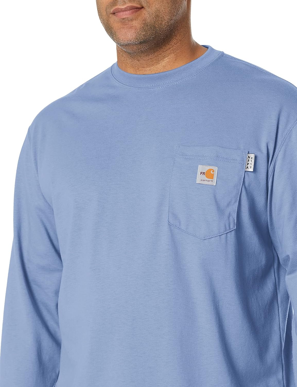 image:imageCarhartt Mens FR Force Dearborn Loose LS TShirtMedium Blue
