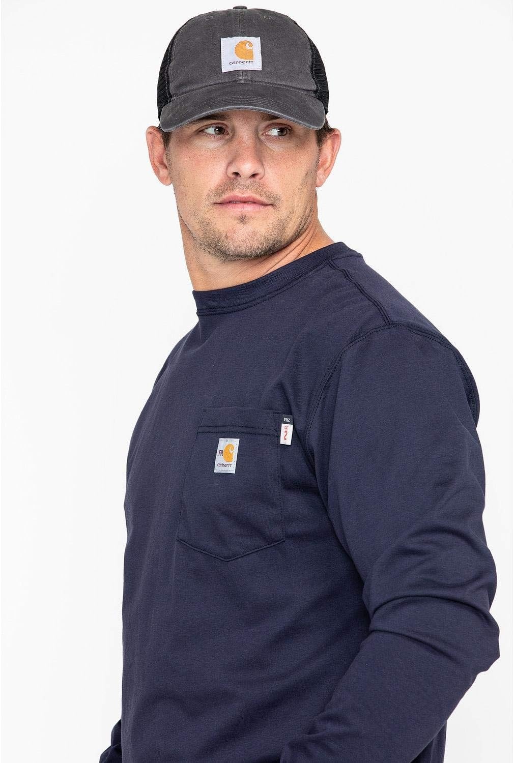 image:imageCarhartt Mens FR Force Dearborn Loose LS TShirtNavy