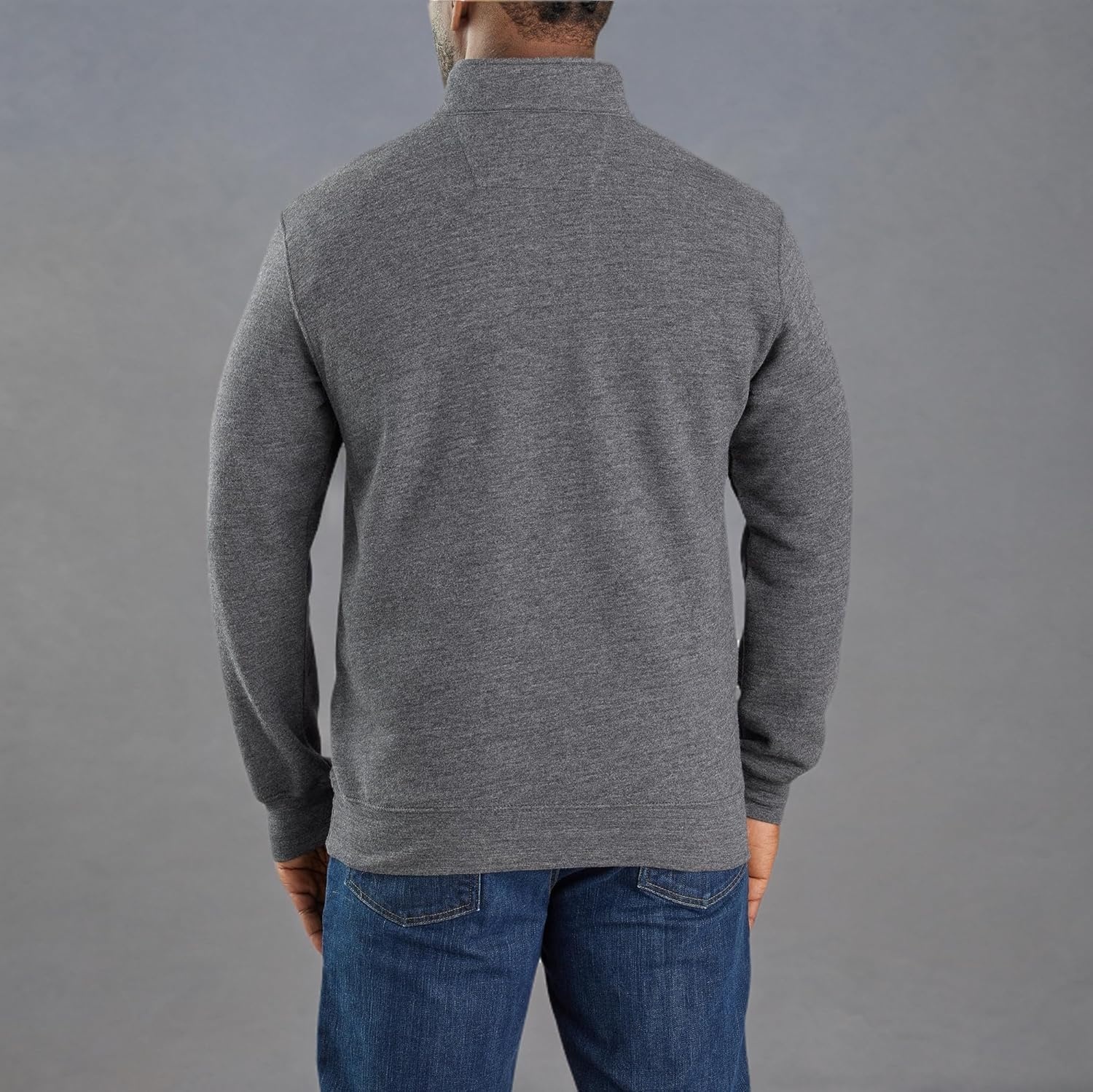 image:imageCarhartt Mens FR Force Marquette 14 Zip SweatshirtGranite Heather