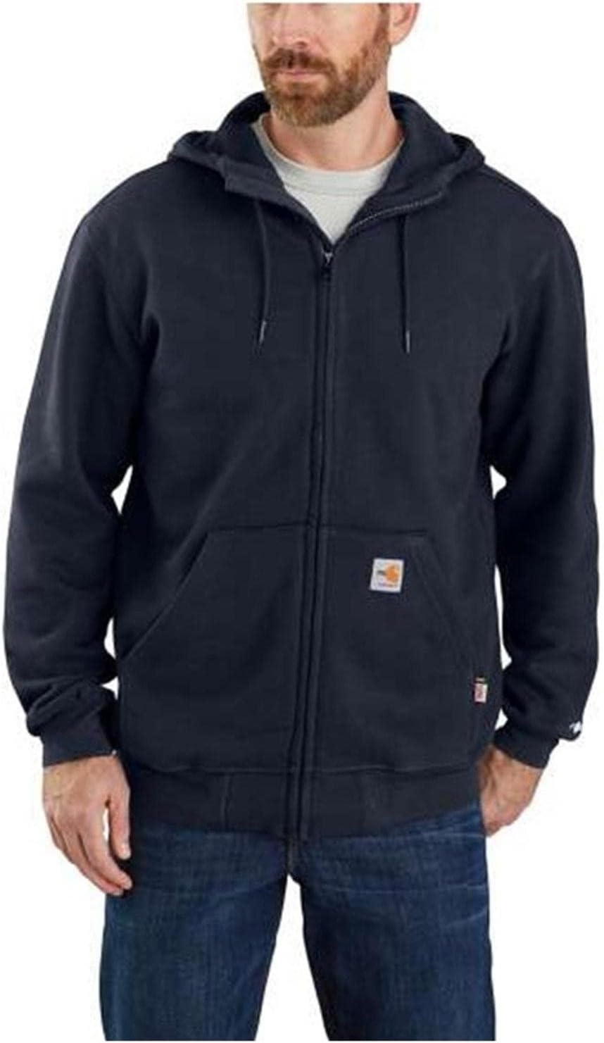 image:imageCarhartt Mens FR Force Marquette Full Zip SweatshirtNavy