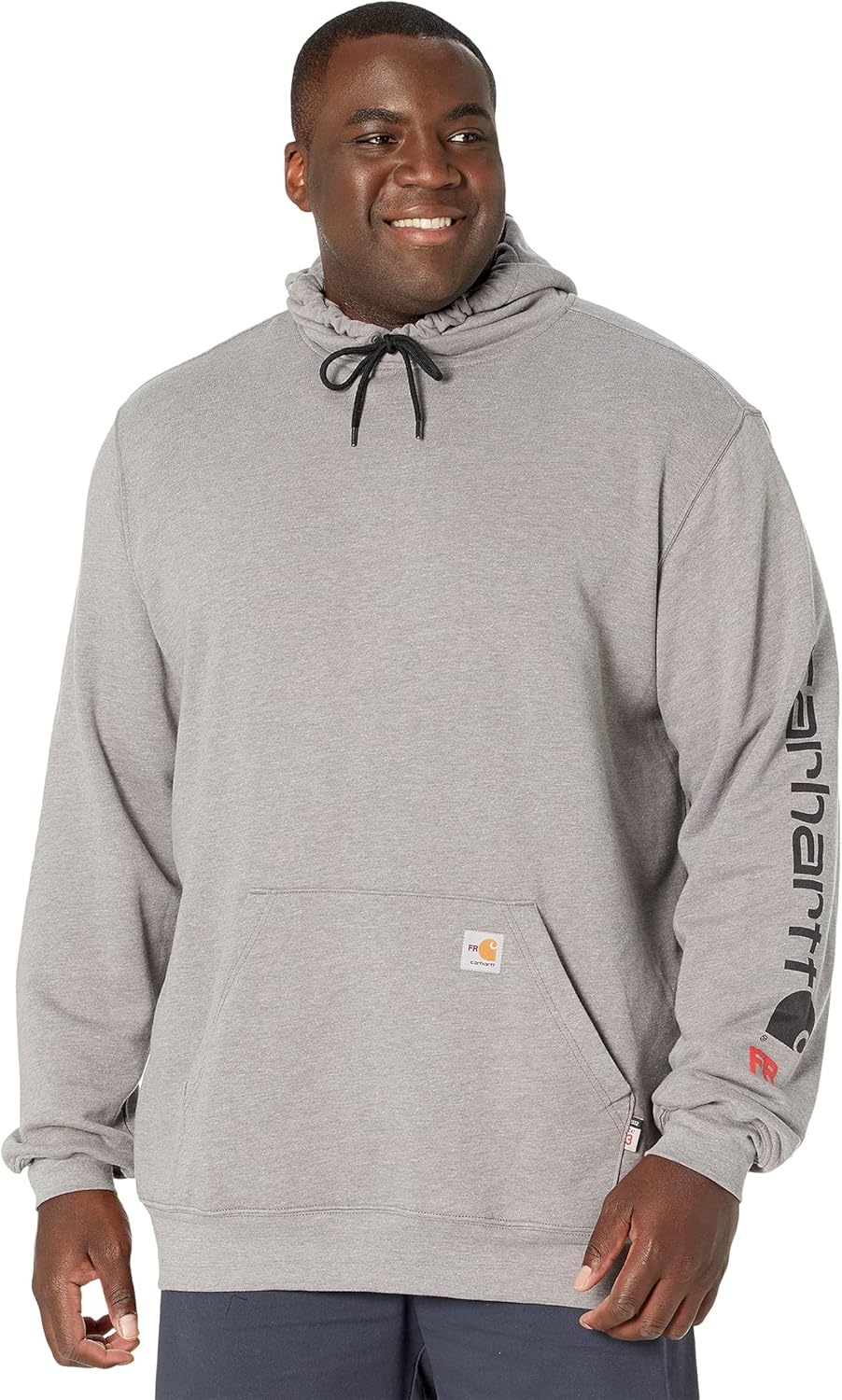 image:imageCarhartt Mens FR Force Marquette Logo SweatshirtGranite Heather