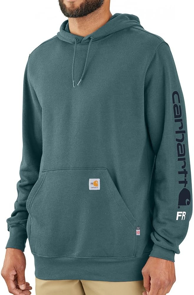 image:imageCarhartt Mens FR Force Marquette Logo SweatshirtSea Pine
