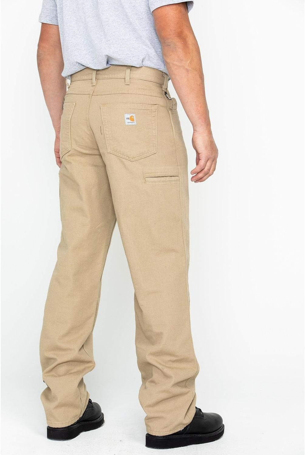 image:imageCarhartt Mens FR Loose Straight Canvas PantKhaki