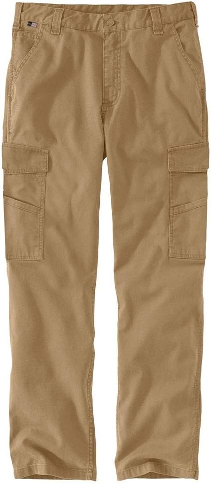 image:imageCarhartt Mens FR Relaxed Straight Rigby Cargo PantDark Khaki