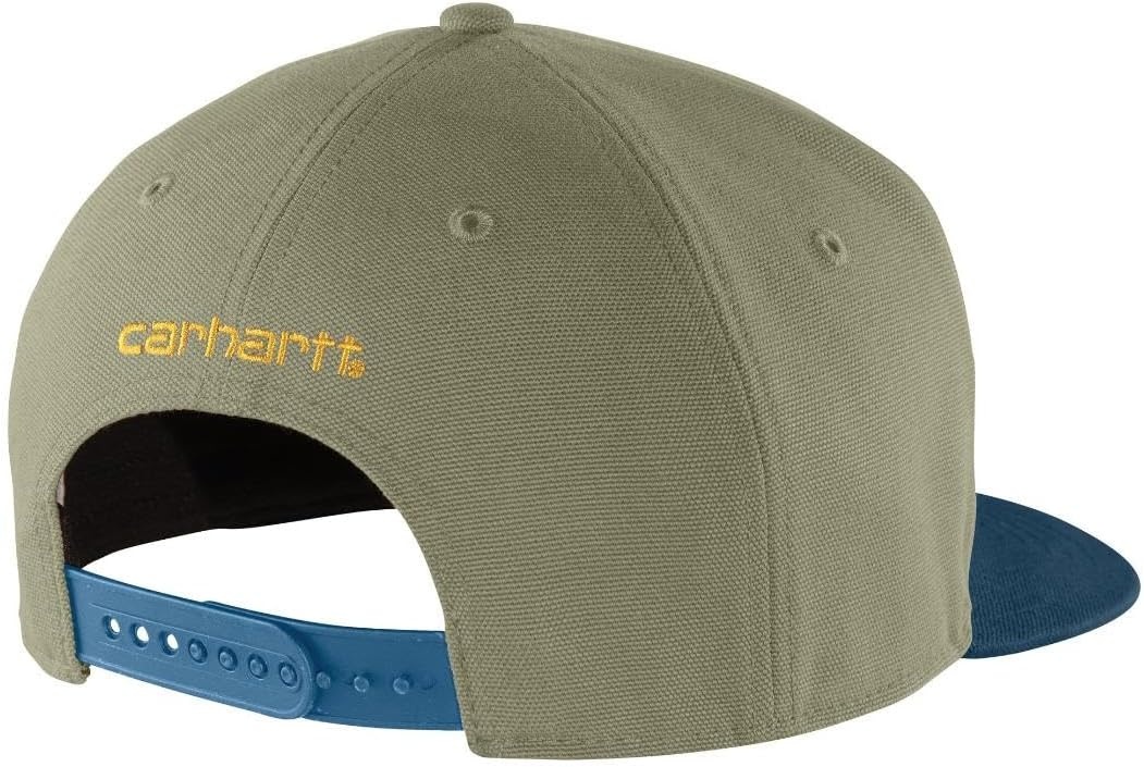 image:imageCarhartt Mens Firm Duck Flat Brim CapDusty Olive