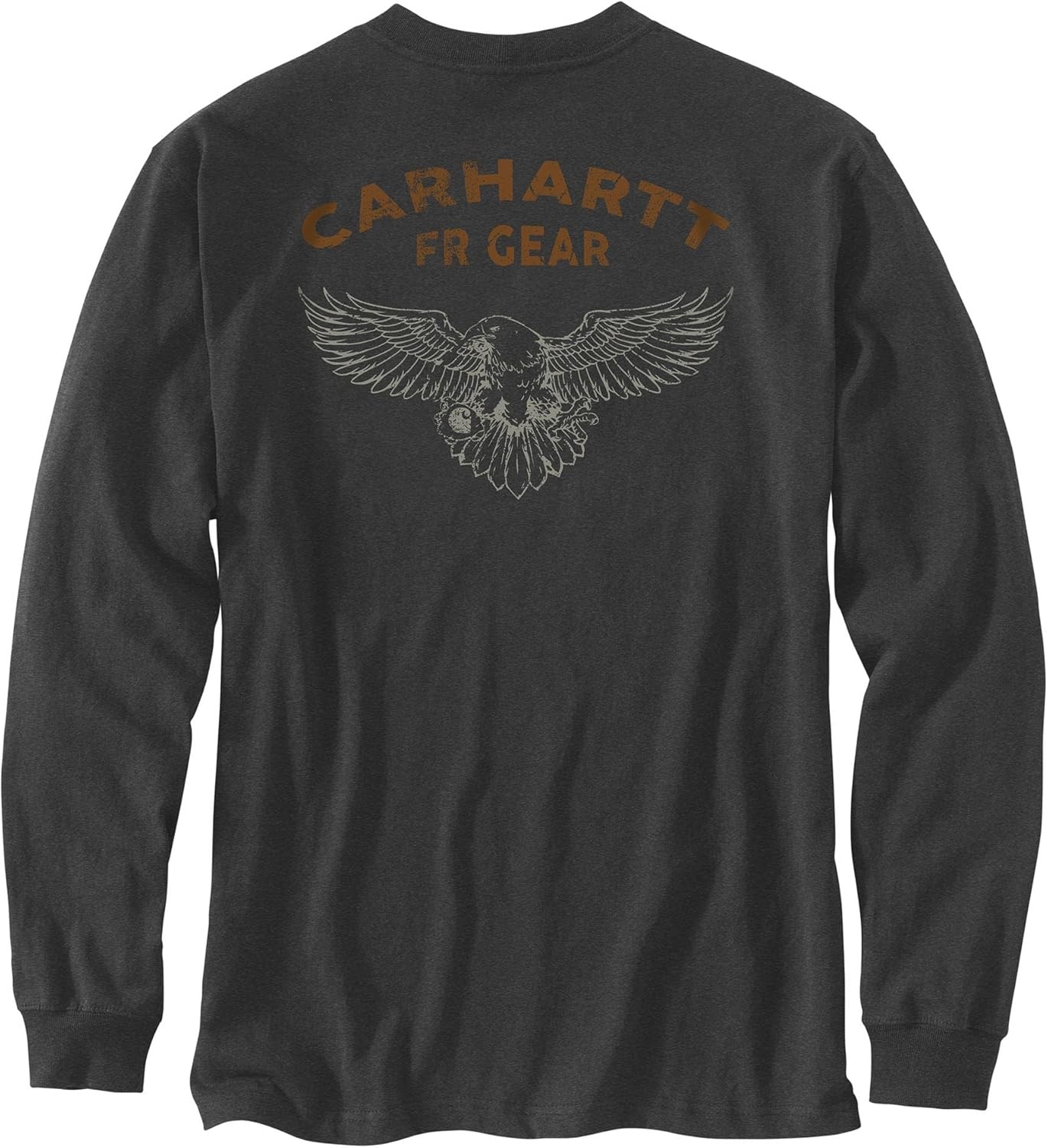 image:imageCarhartt Mens Flame Resistant Force Loose Fit LongSleeve Lightweight Eagle Graphic TShirtCarbon Heather
