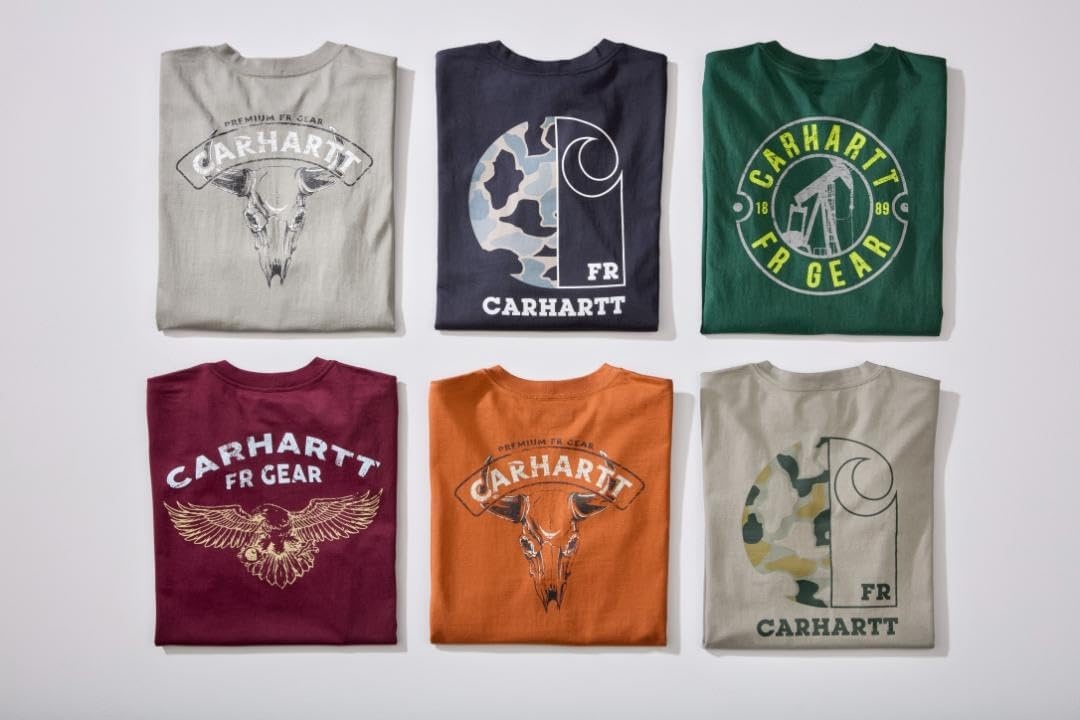 image:imageCarhartt Mens Flame Resistant Force Loose Fit LongSleeve Lightweight Eagle Graphic TShirtPort