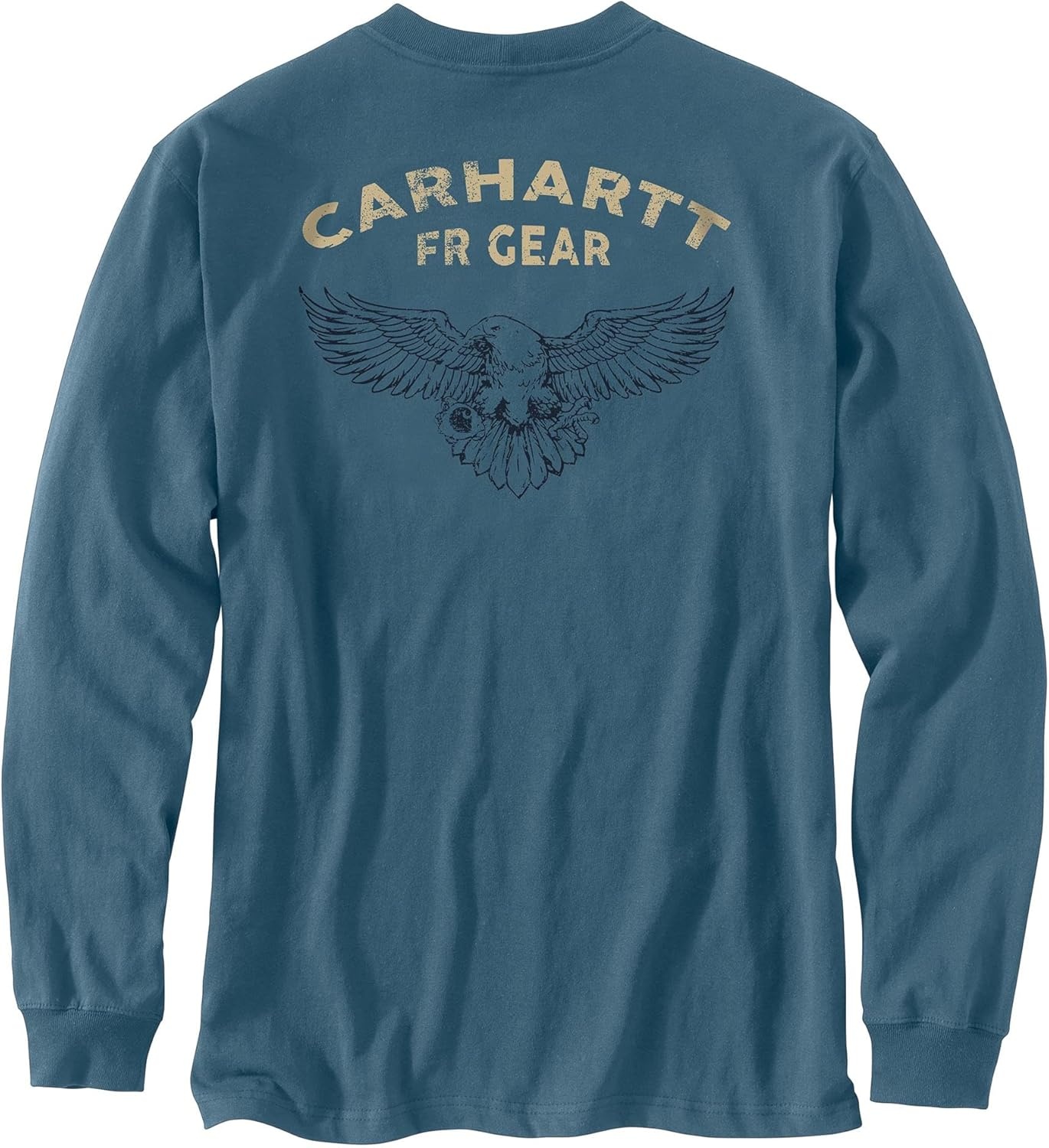 image:imageCarhartt Mens Flame Resistant Force Loose Fit LongSleeve Lightweight Eagle Graphic TShirtStorm Blue