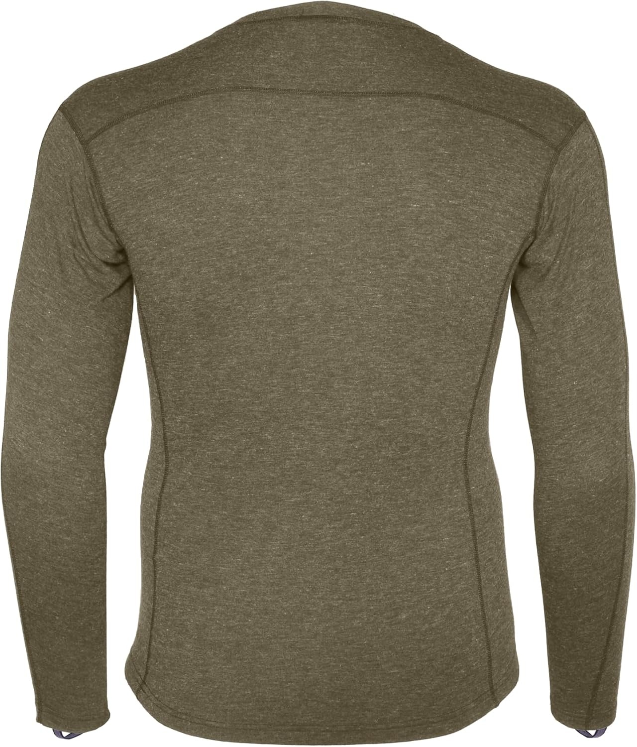 imageCarhartt Mens Force Midweight SyntheticMerino Wool Blend Base Layer Crewneck Pocket TopDeep Burnt Olive