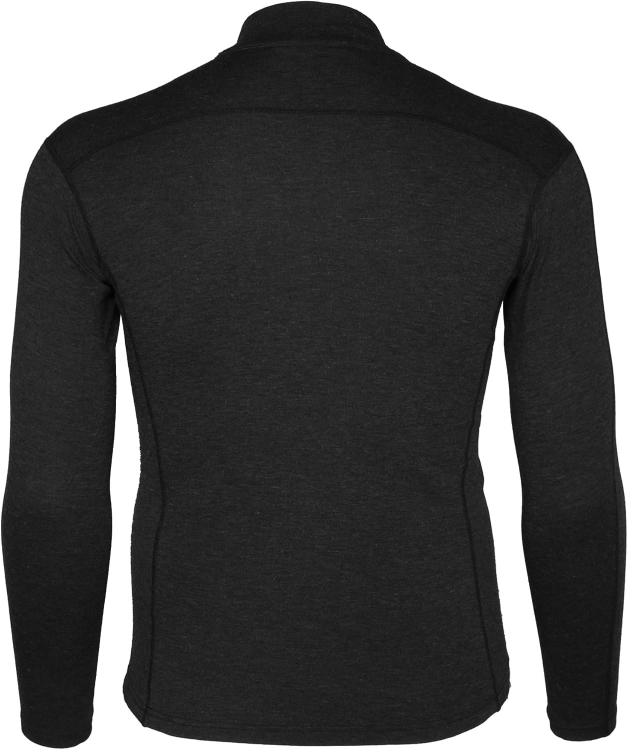 imageCarhartt Mens Force Midweight SyntheticWool Blend Base Layer QuarterZip Pocket TopBlack Heather