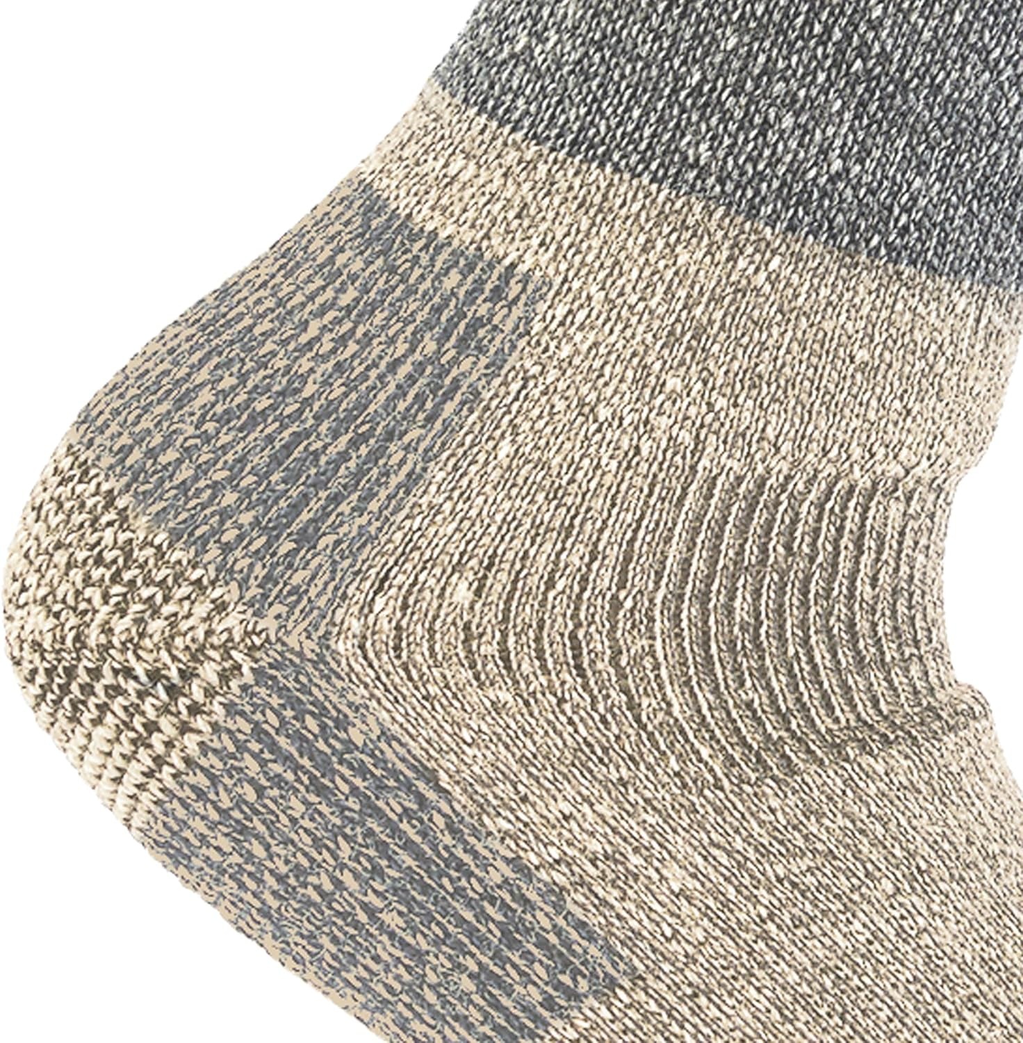 imageCarhartt Mens Heavyweight Wool Blend Boot SockHeather Grey Cream