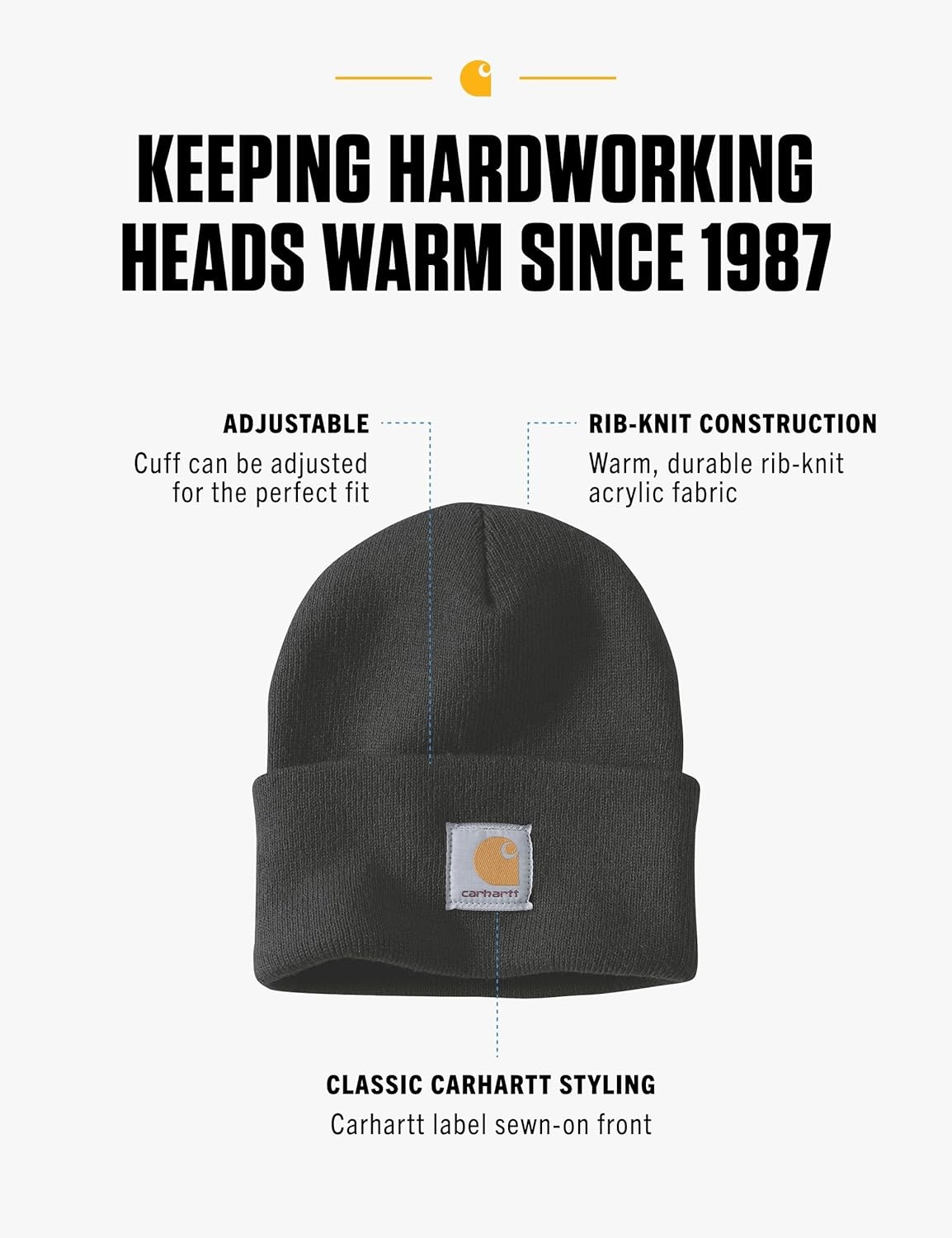 image:imageCarhartt Mens Knit Cuffed BeanieBlack