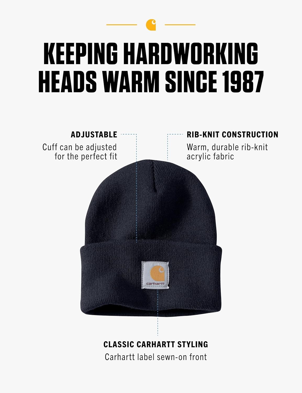 image:imageCarhartt Mens Knit Cuffed BeanieNavy