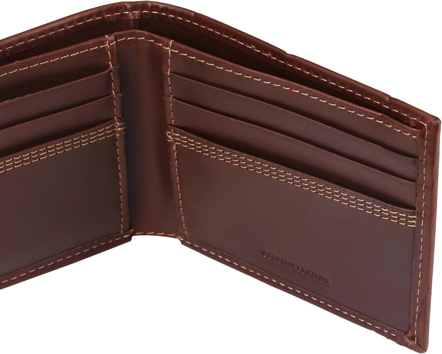 image:imageCarhartt Mens Leather Triple Stitch Wallet Durable FullGrain Leather Bifold Trifold amp Rodeo Styles Gifts for MenBrown Passcase