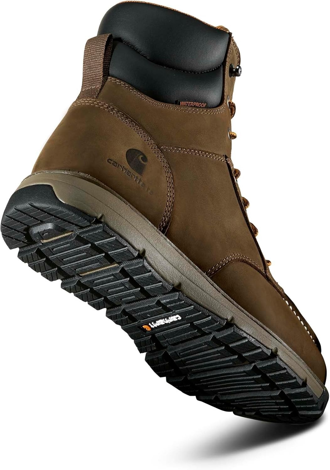 imageCarhartt Mens Millbrook 6 Waterproof Nano Toe Wedge Work BootMossy Brown