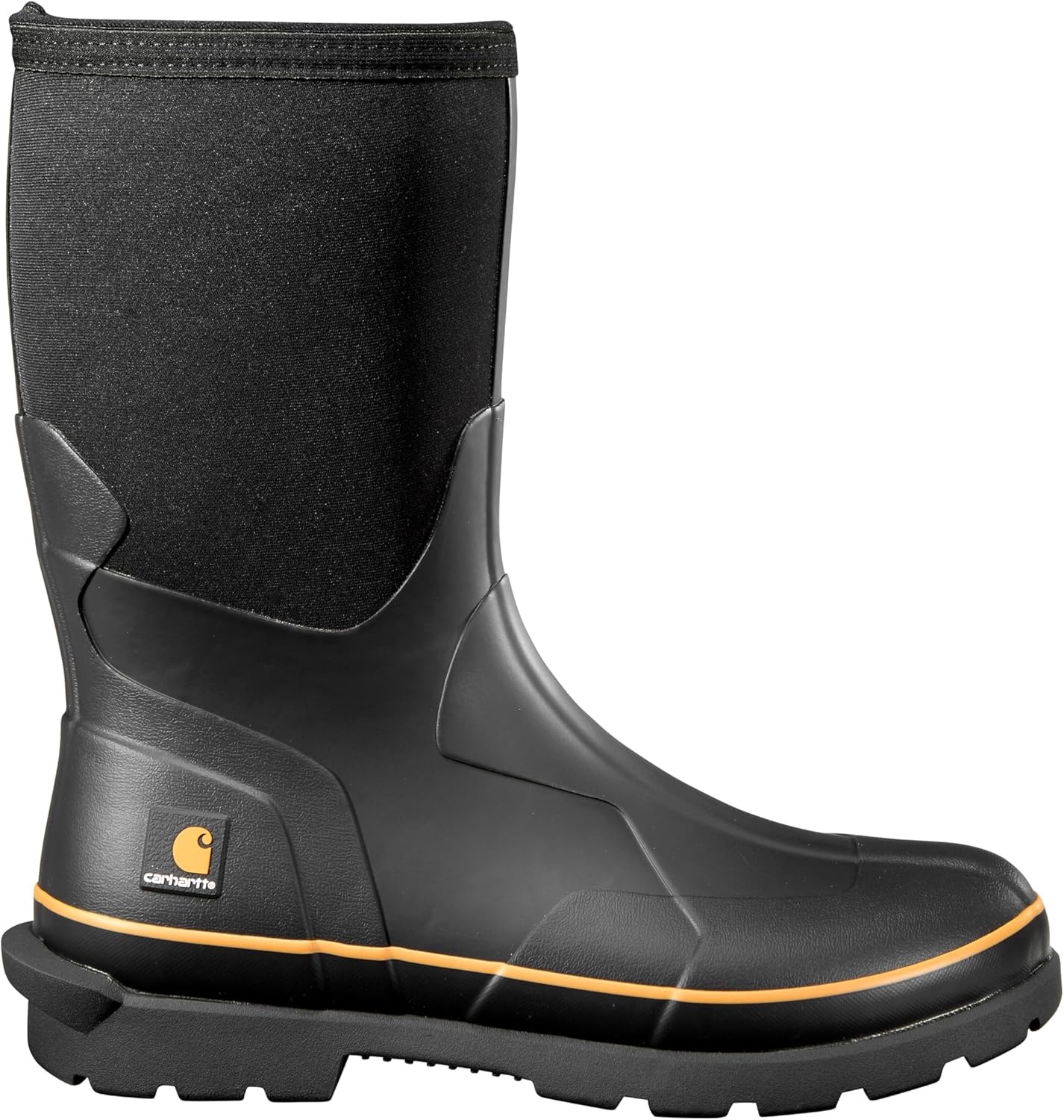 imageCarhartt Mens Mudrunner 10 Waterproof Soft Toe Rubber Boot 5mm Neoprene FastDry Lining EH RatedBlack