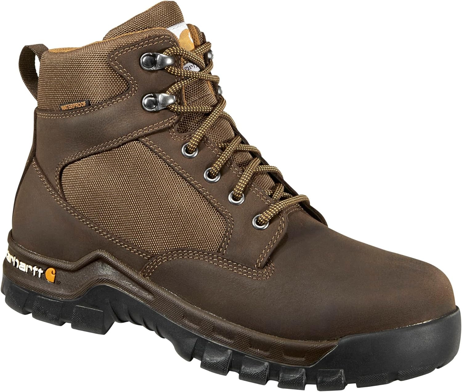 imageCarhartt Mens Rugged FF6213M Flex WP 6 Steel Toe Work BootDark Brown