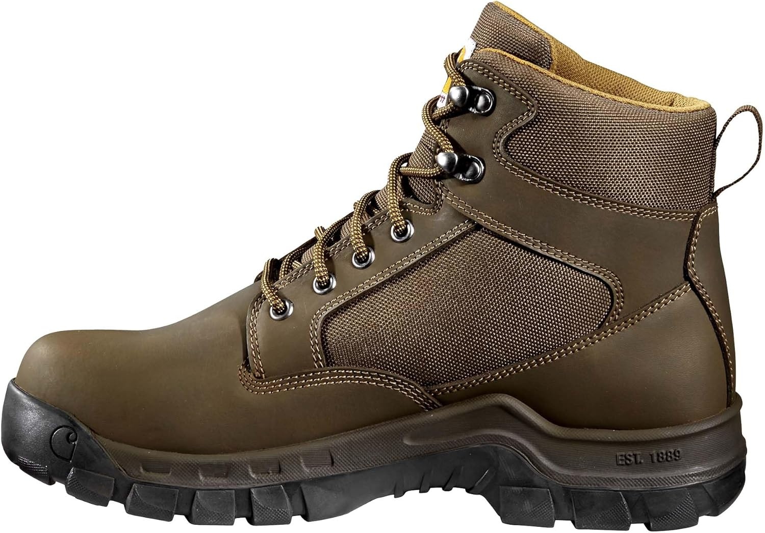 imageCarhartt Mens Rugged FF6213M Flex WP 6 Steel Toe Work BootDk Brown Leather Synthetic