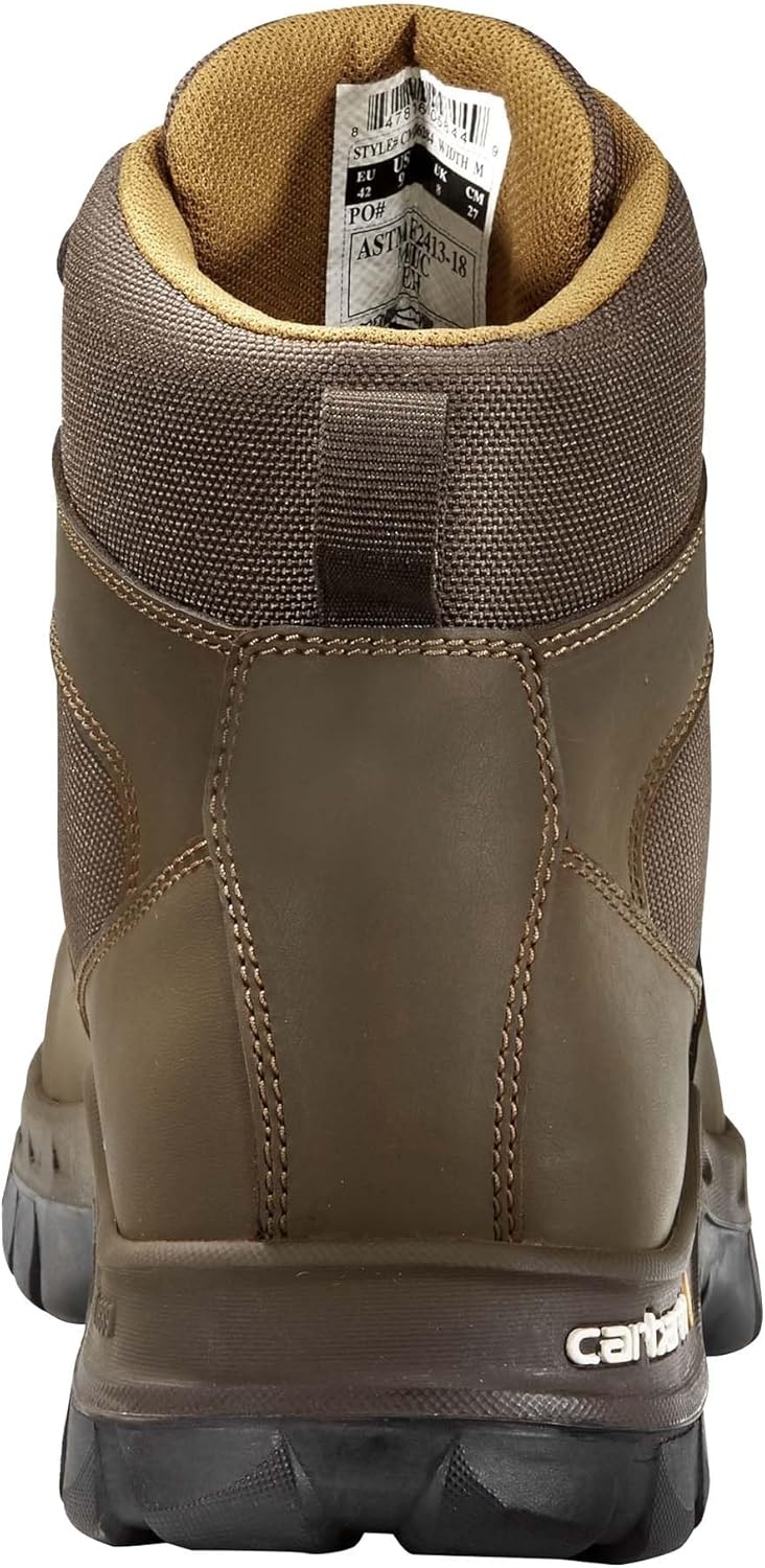 imageCarhartt Mens Rugged FF6213M Flex WP 6 Steel Toe Work BootDk Brown Leather Synthetic