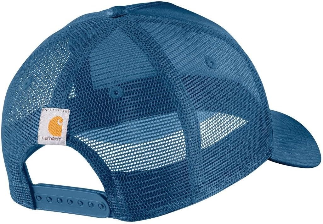 image:imageCarhartt Mens Rugged Flex Twill MeshBack Script Patch CapDark Horizon Blue