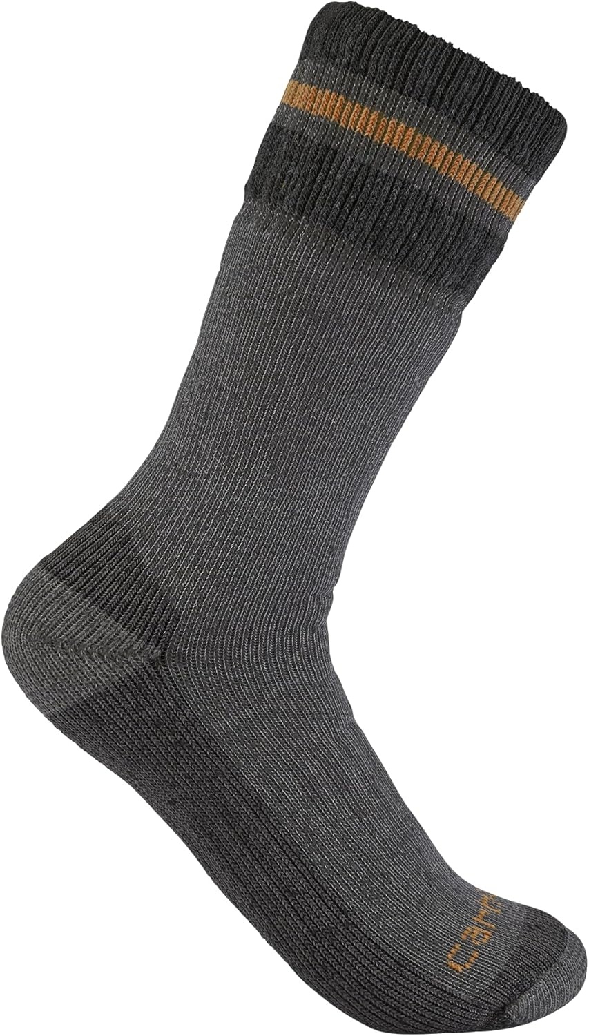image:imageCarhartt Mens SB7742M Heavyweight SyntheticWool Blend Boot Sock 2PackBurnt Olive