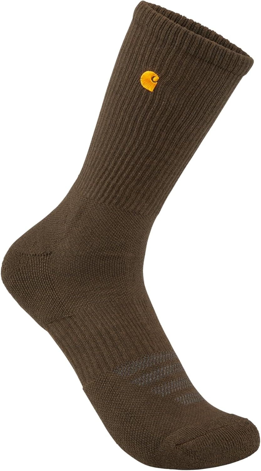 image:imageCarhartt Mens SC2252M Force Midweight Crew Sock 2PackTarmac
