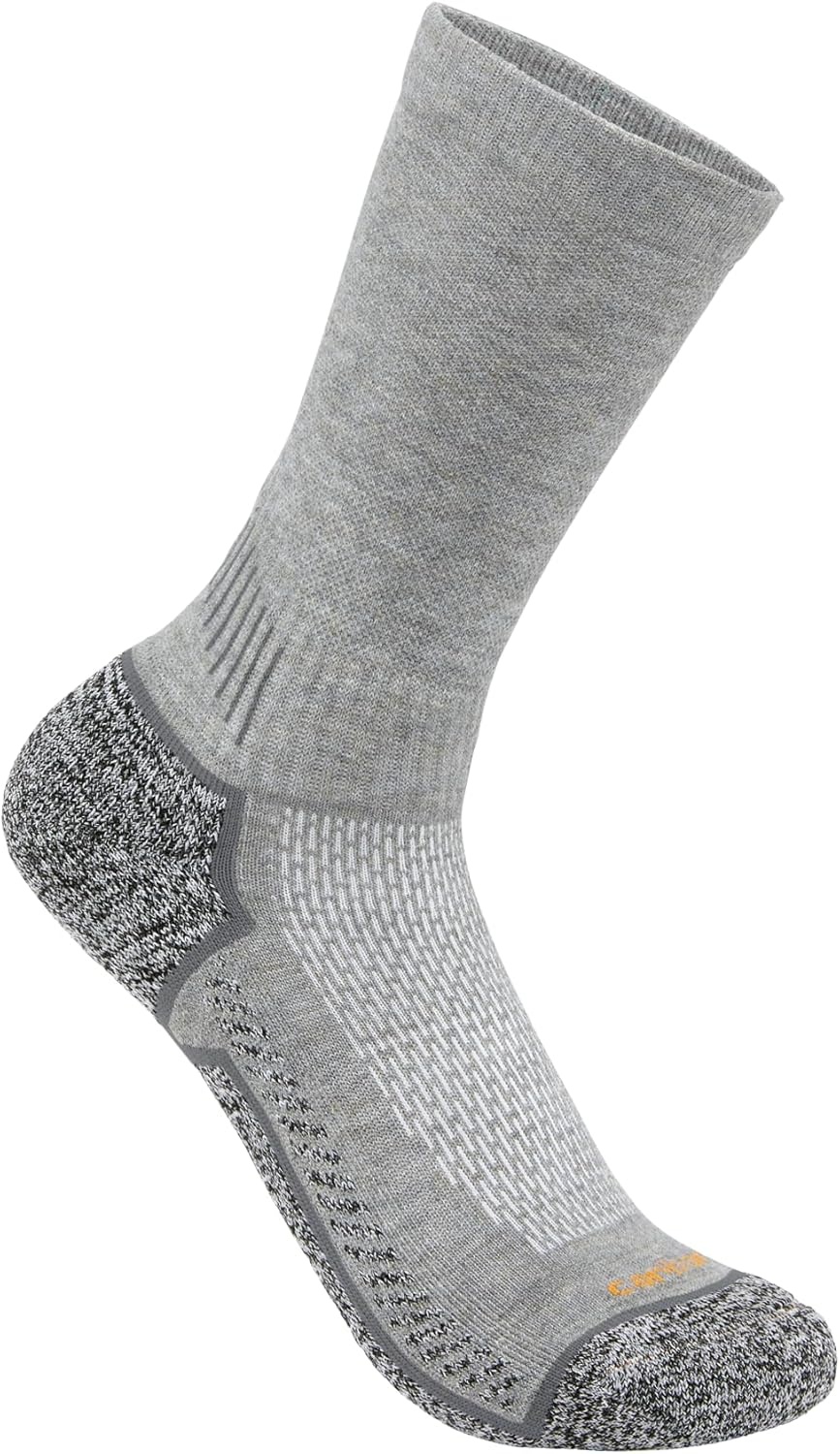 imageCarhartt Mens SC4223M Force Midweight Crew Sock 3 PackCharcoal