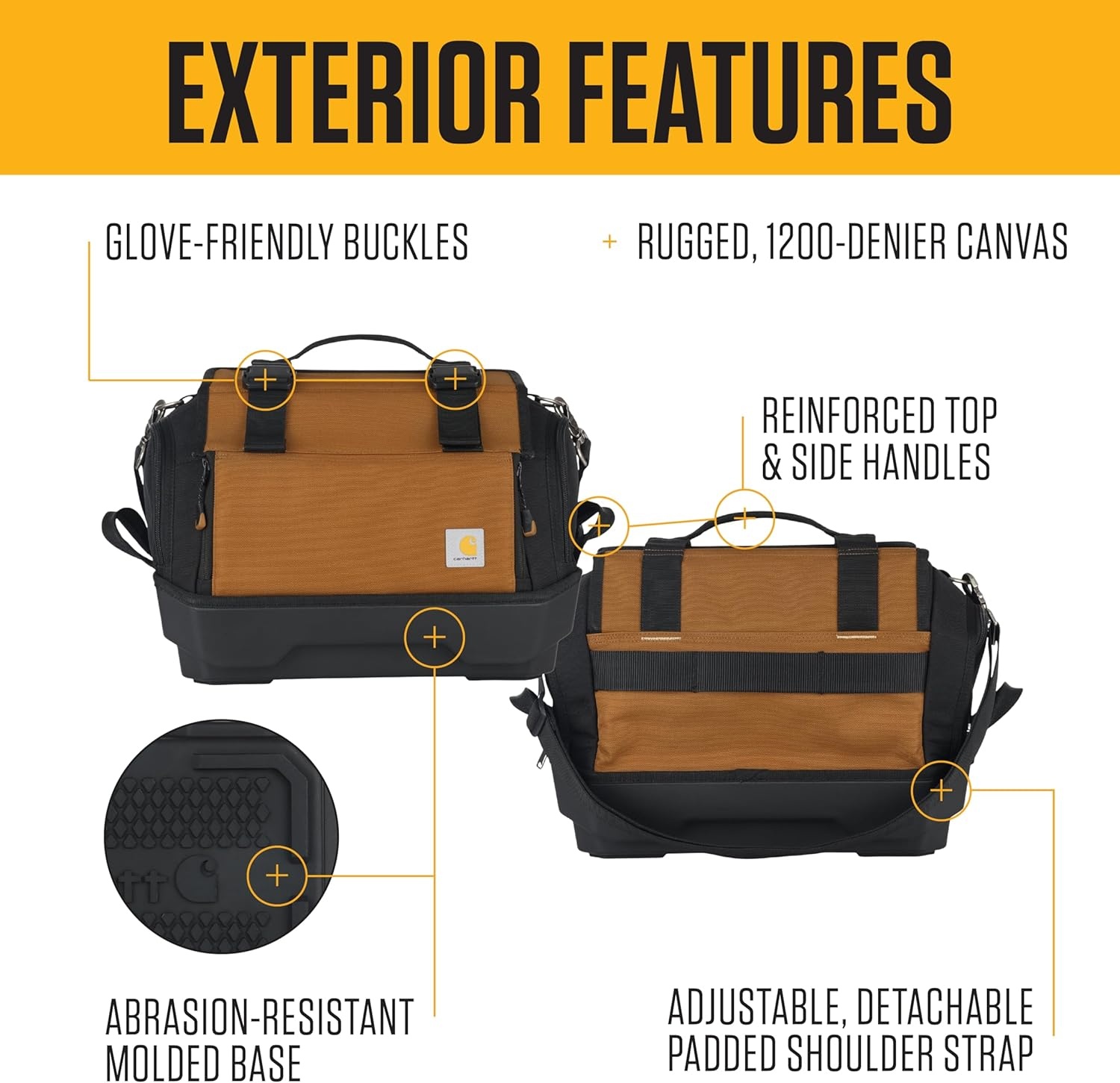 image:imageCarhartt Mens Station Tool Bag WAdjustable Shoulder Straps Durable WaterResistant Tool Organizer Medium Tool BagMedium Tool Bag