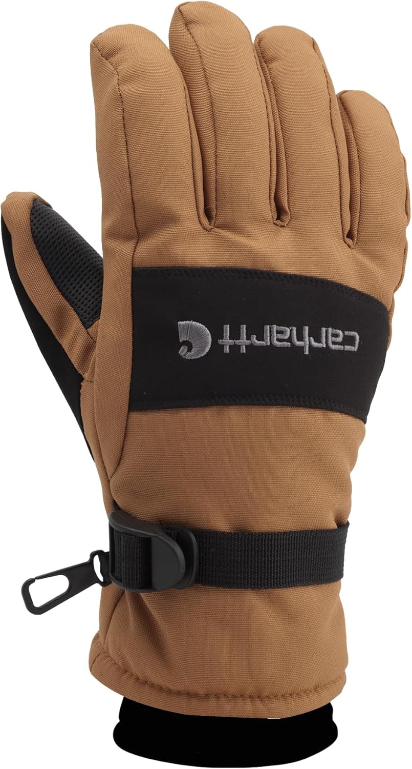 imageCarhartt Mens Waterproof Insulated Knit Cuff GloveBrownBlack