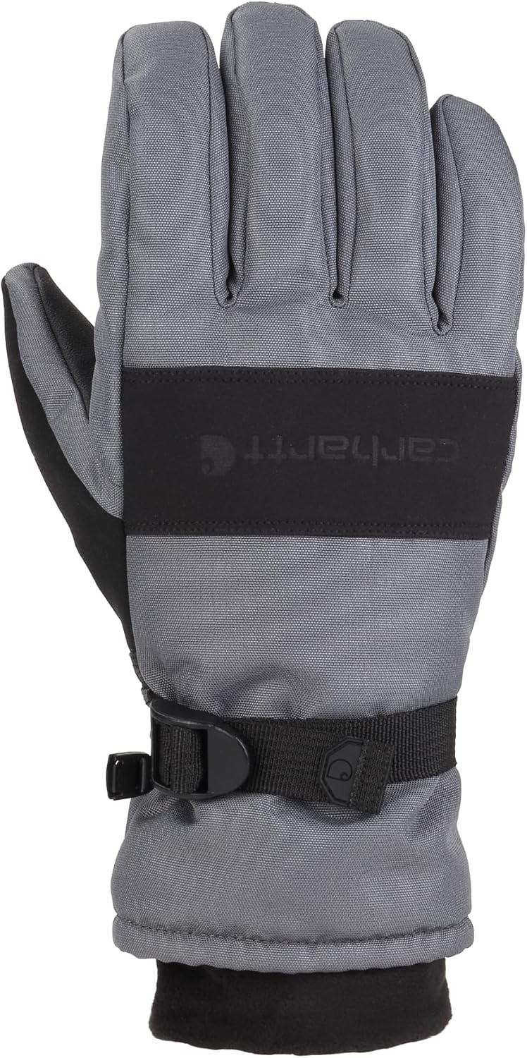 imageCarhartt Mens Waterproof Insulated Knit Cuff GloveDark GreyBlack