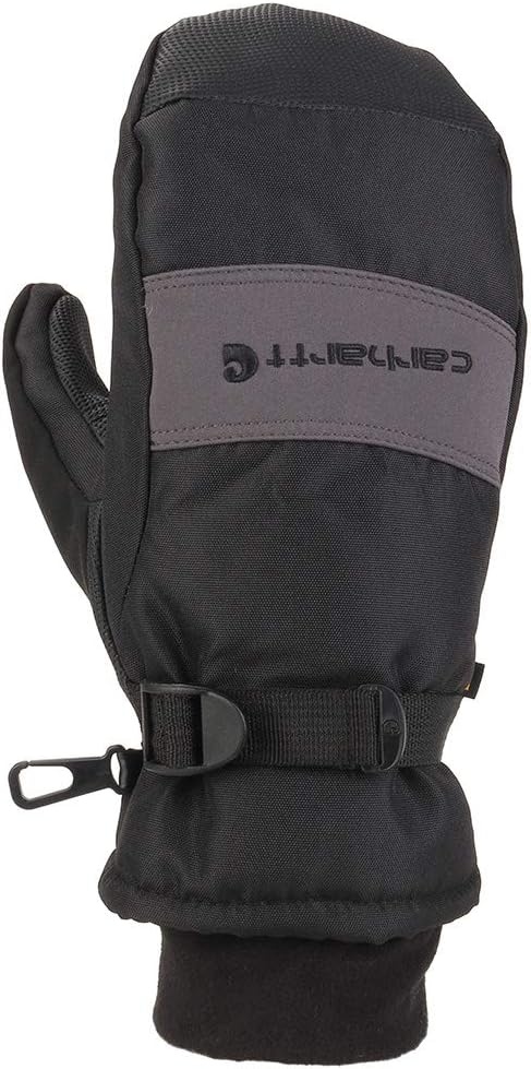 imageCarhartt Mens Waterproof Insulated Knit Cuff MittenBlackGrey