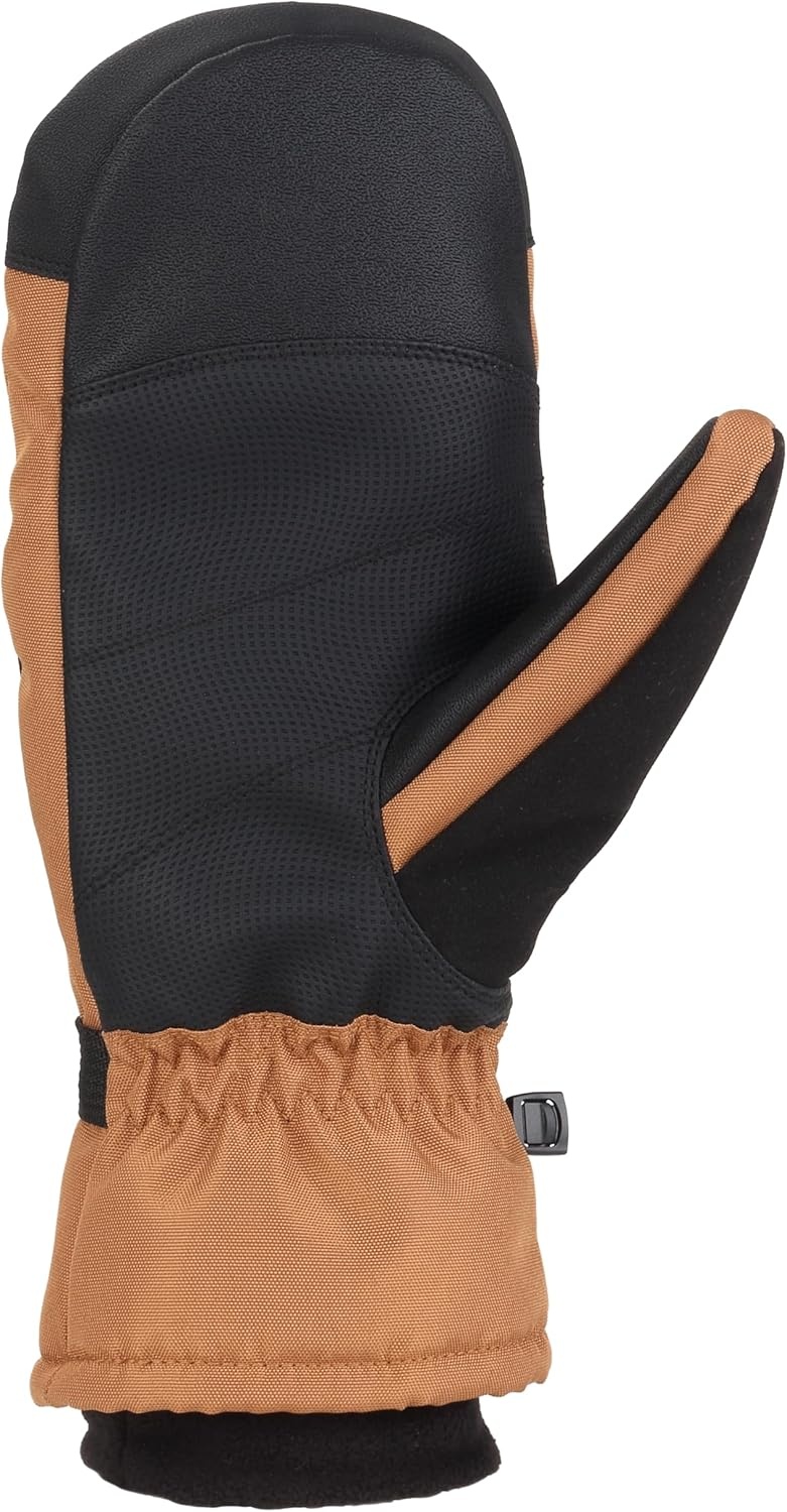 imageCarhartt Mens Waterproof Insulated Knit Cuff MittenBrownBlack