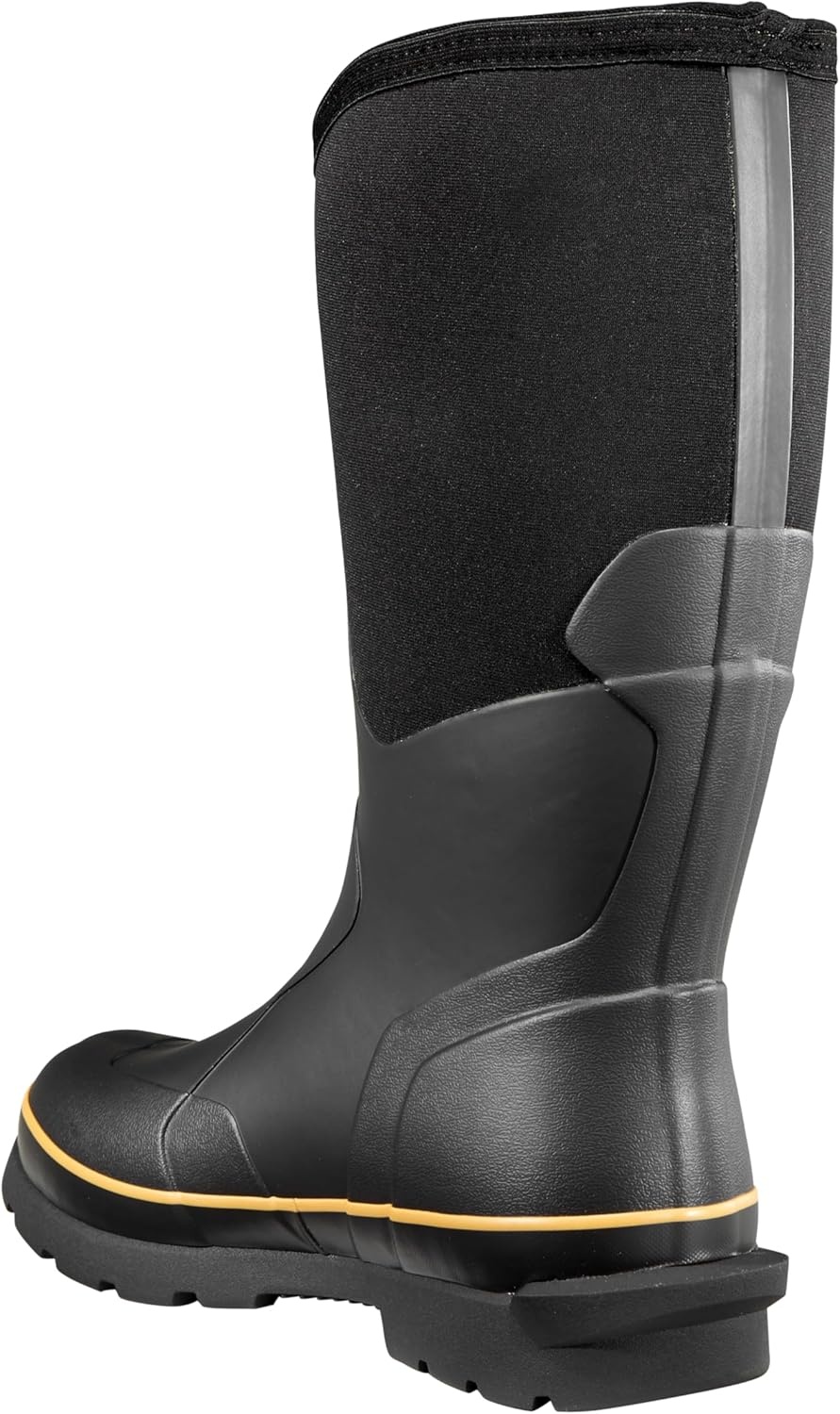 imageCarhartt Mudrunner Waterproof 15 Mens Work Boots Rubber Soft Toe Reliable Mud ProtectionBlack