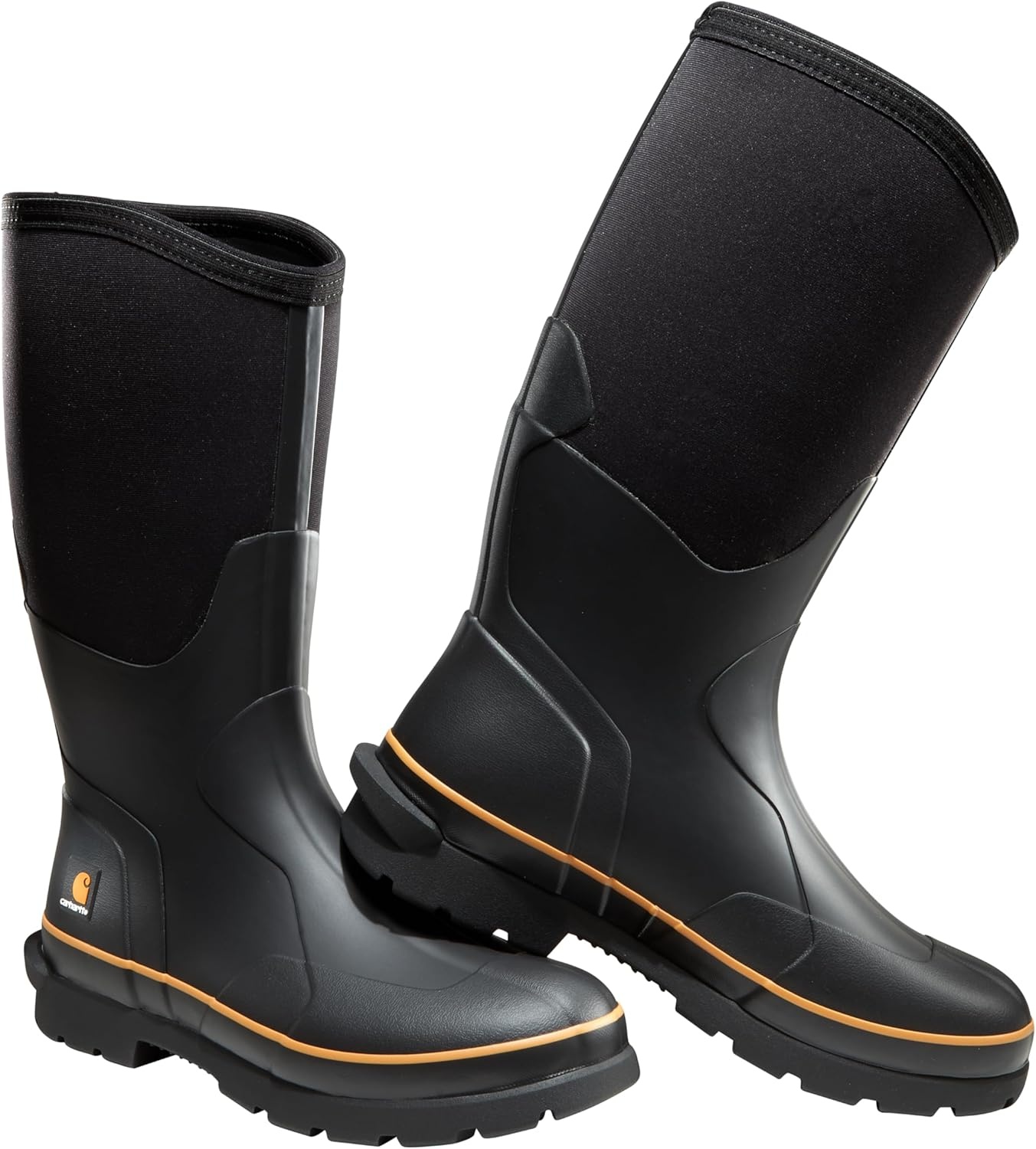 imageCarhartt Mudrunner Waterproof 15 Mens Work Boots Rubber Soft Toe Reliable Mud ProtectionBlack