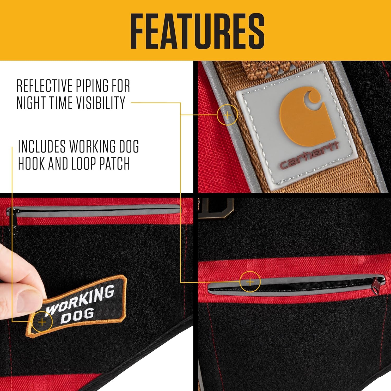 imageCarhartt Nylon Ripstop Service Dog Harness Durable amp Comfortable Water Repellent Service Dog Vest LargeXLarge