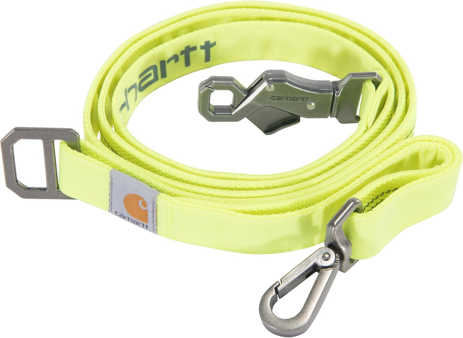 imageCarhartt Pet Durable Nylon Duck Leashes for Dogs Reflective Stitching for Visibility Blanket Stripe One SizeBrite Lime Nylon Canvas Webbing