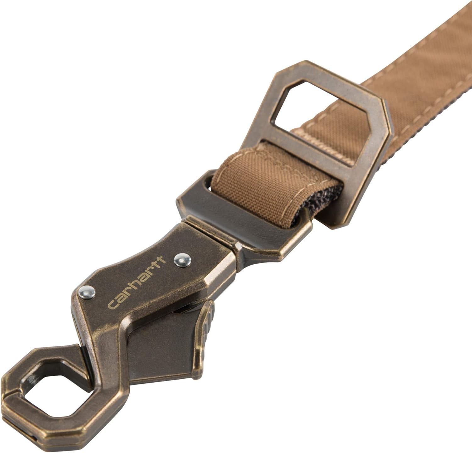 imageCarhartt Pet Durable Nylon Duck Leashes for Dogs Reflective Stitching for Visibility Blanket Stripe One SizeCarhartt Brown Nylon Canvas Webbing