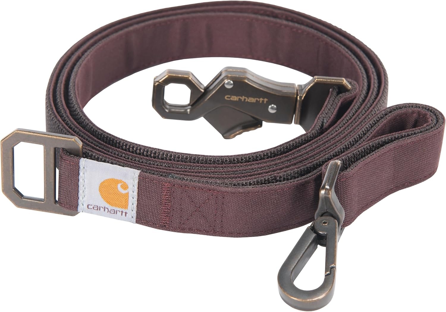 imageCarhartt Pet Durable Nylon Duck Leashes for Dogs Reflective Stitching for Visibility Blanket Stripe One SizeDeep Wine Nylon Canvas Webbing