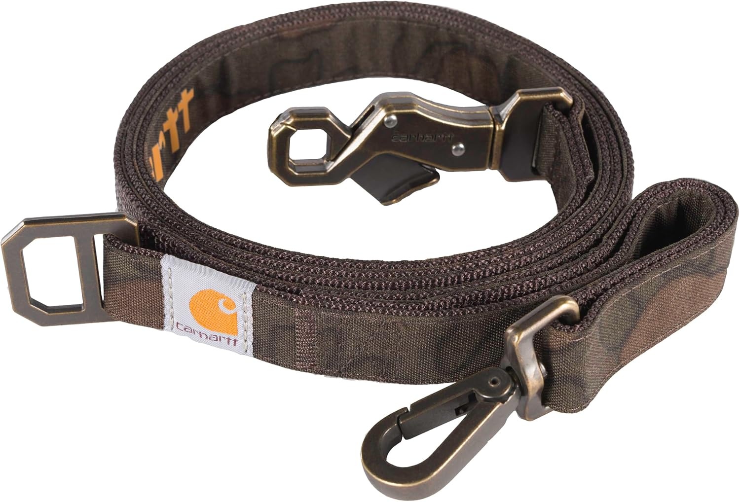 imageCarhartt Pet Durable Nylon Duck Leashes for Dogs Reflective Stitching for Visibility Blanket Stripe One SizeDuck Camo Tarmac Nylon Canvas Webbing