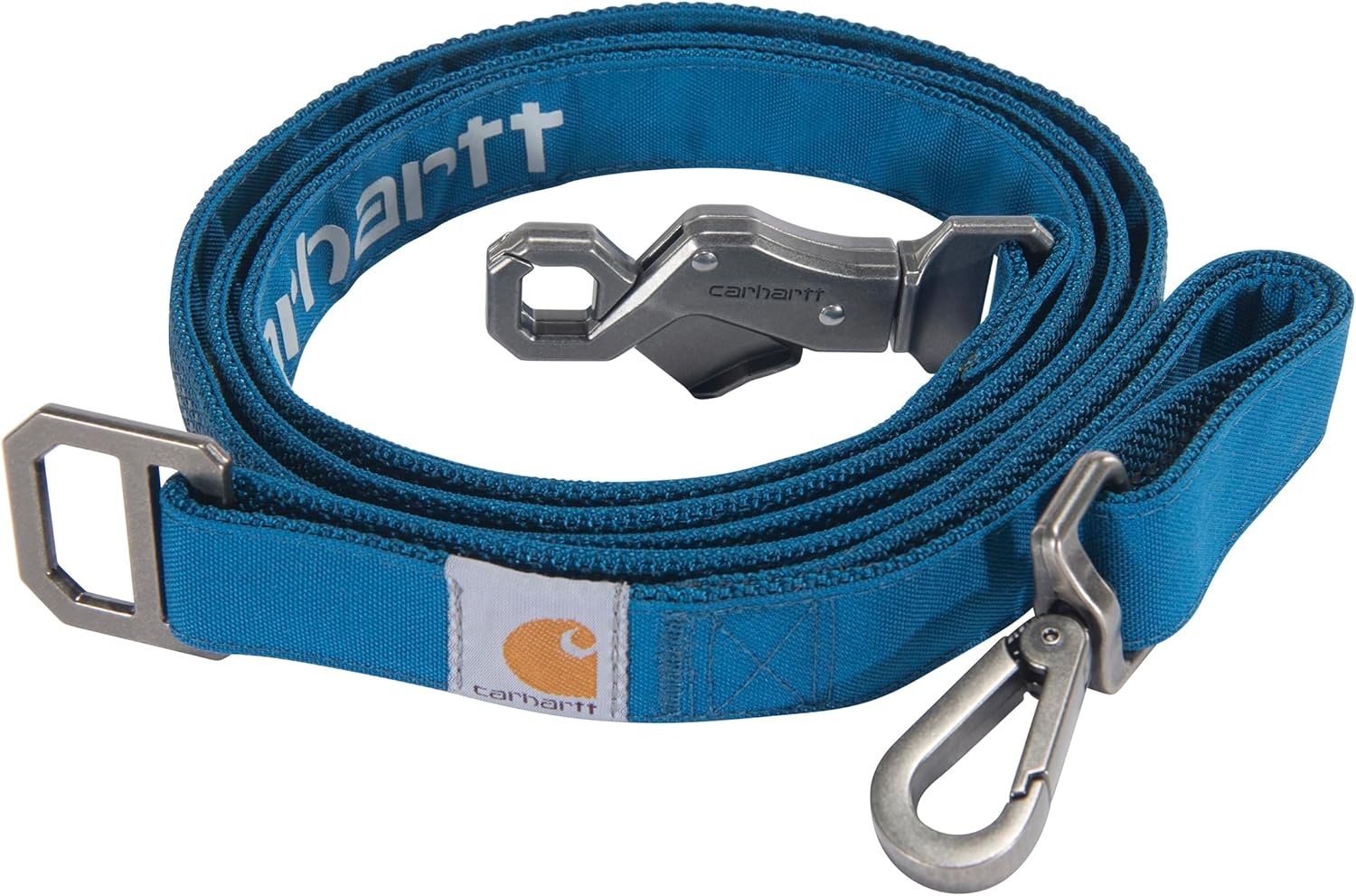 imageCarhartt Pet Durable Nylon Duck Leashes for Dogs Reflective Stitching for Visibility Blanket Stripe One SizeMarine Blue Nylon Canvas Webbing